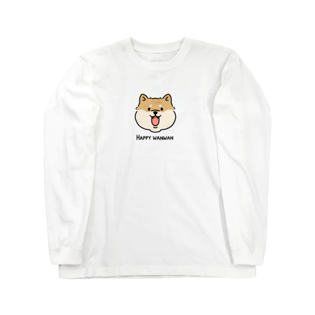 ピーエフ/PFooのHappy wanwan 柴犬 Long Sleeve T-Shirt