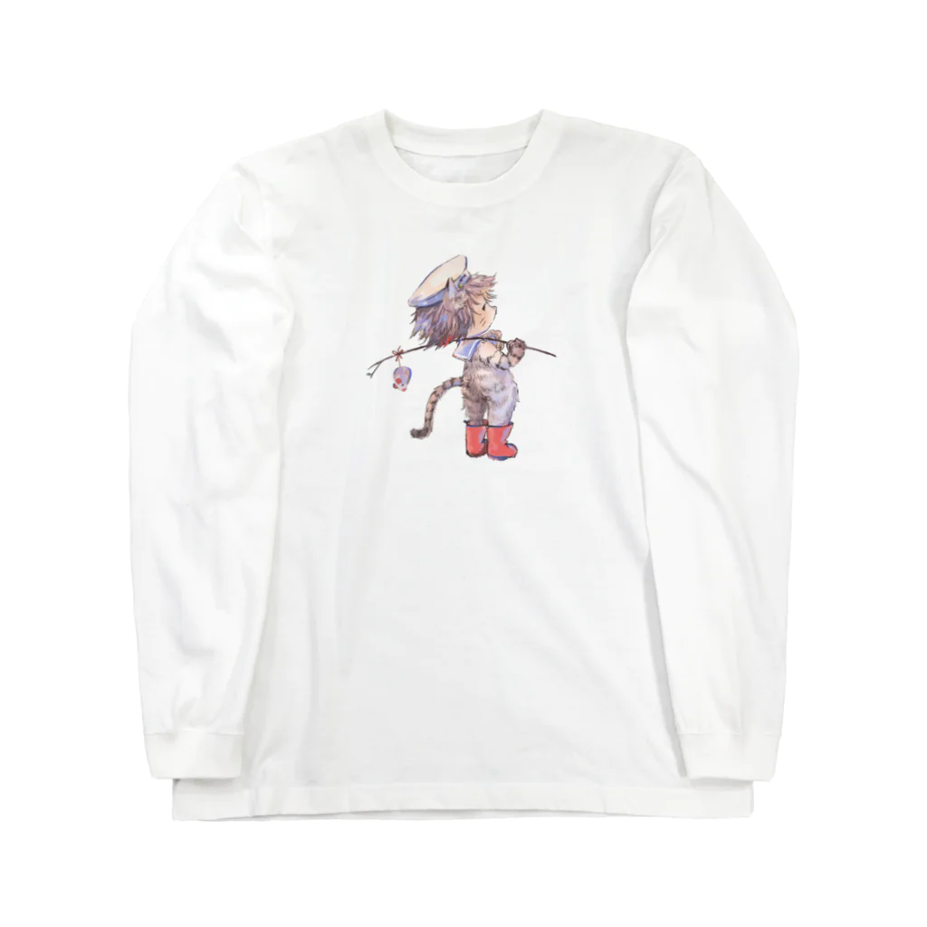 ひよこのショップの旅に出るねこ Long Sleeve T-Shirt