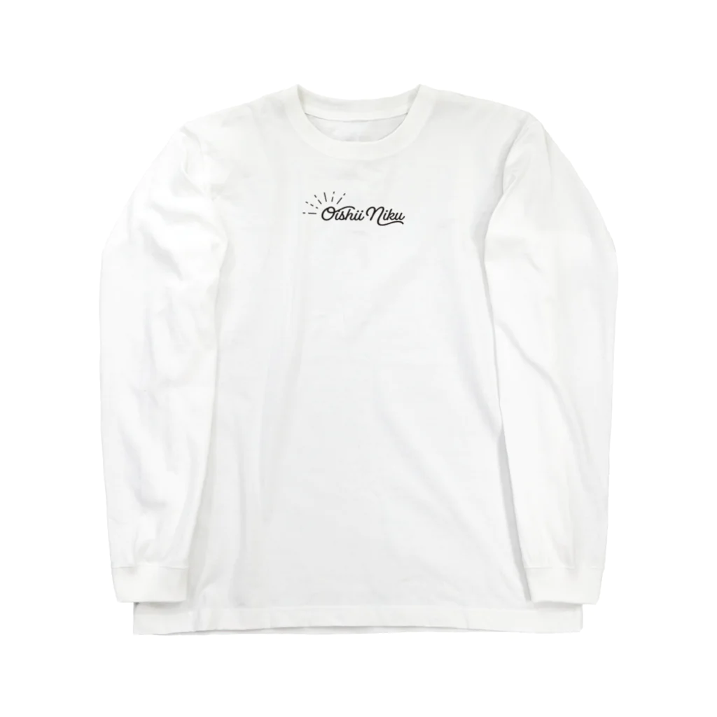 KT PARTY SHOPのBEEF100%(white) Long Sleeve T-Shirt