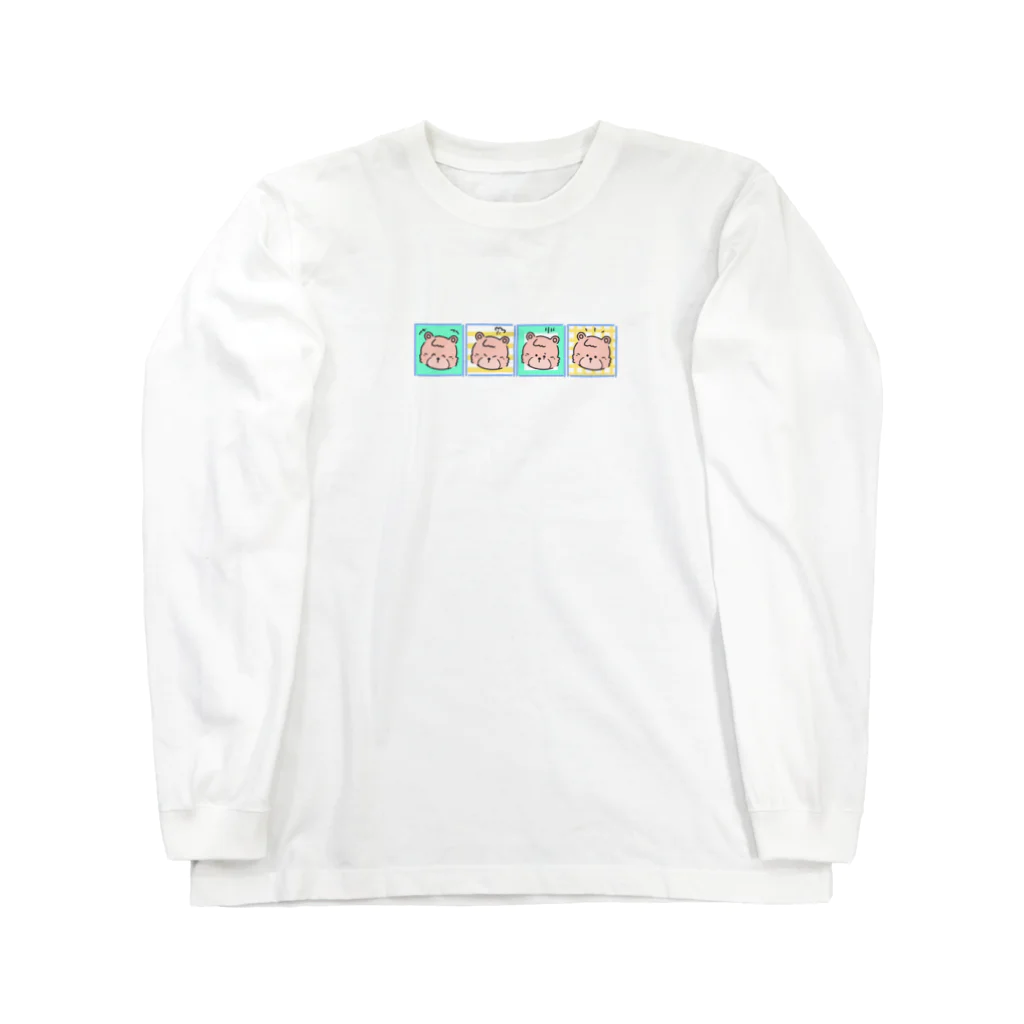 りんごまる SHOP＿🧸＿のファンシー・くま ロングスリーブTシャツ