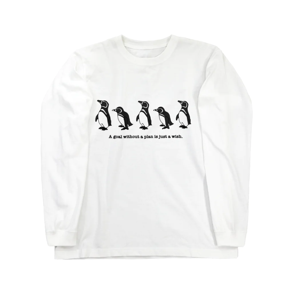 Cubのおえかきグッズ。のマゼランペンギン ロングスリーブTシャツ