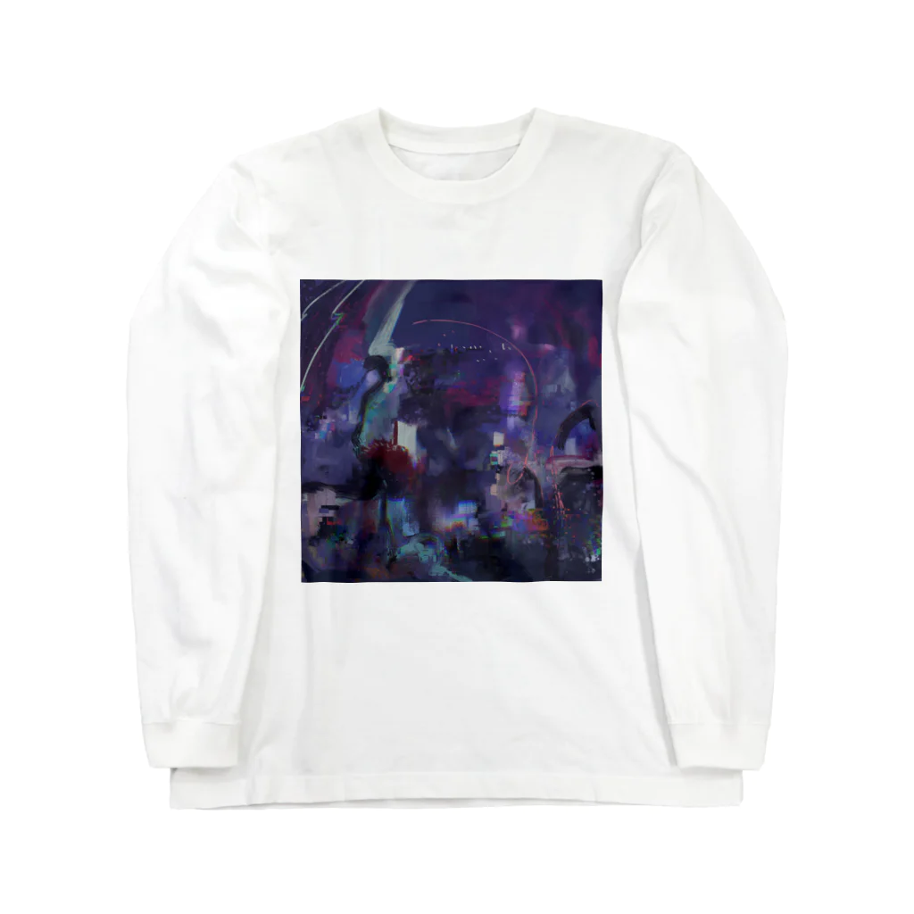 烏帽子 眇眼のナイトビュー〜~ Long Sleeve T-Shirt