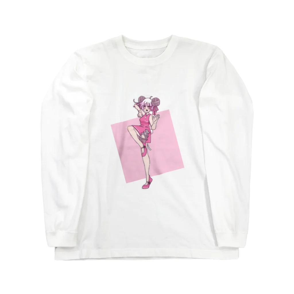 かまぼこのケイトベアの桜チャイナ Long Sleeve T-Shirt