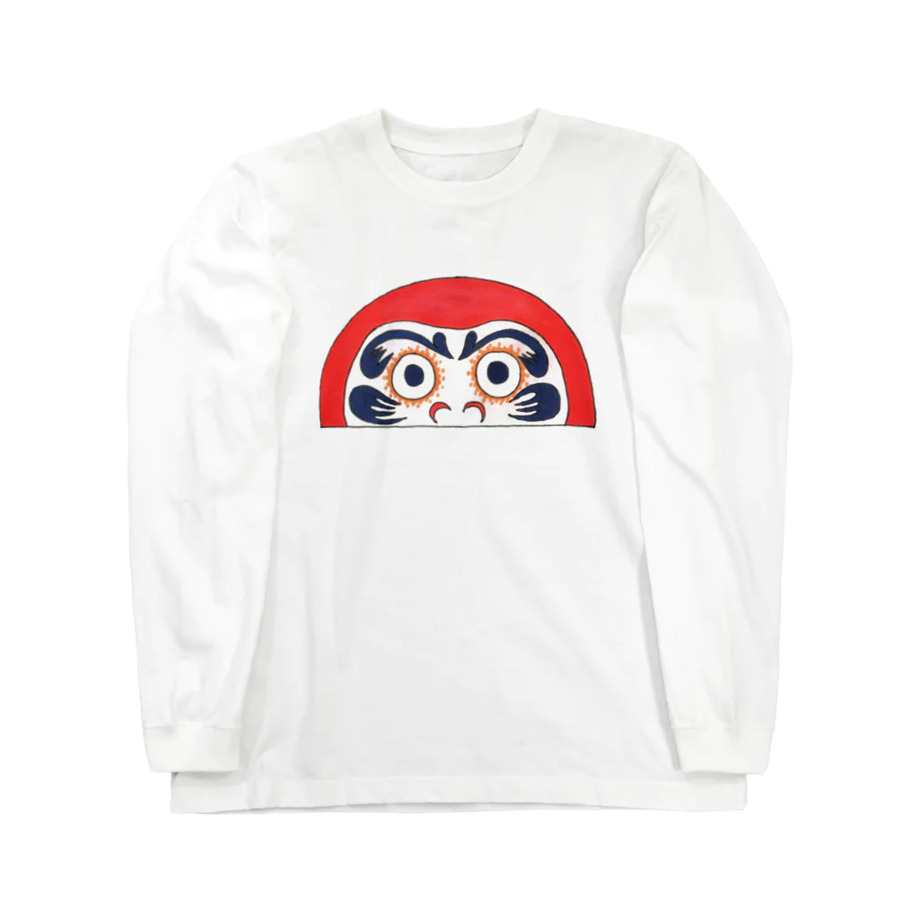 cementmilk WEBショップの半分ダルマ Long Sleeve T-Shirt