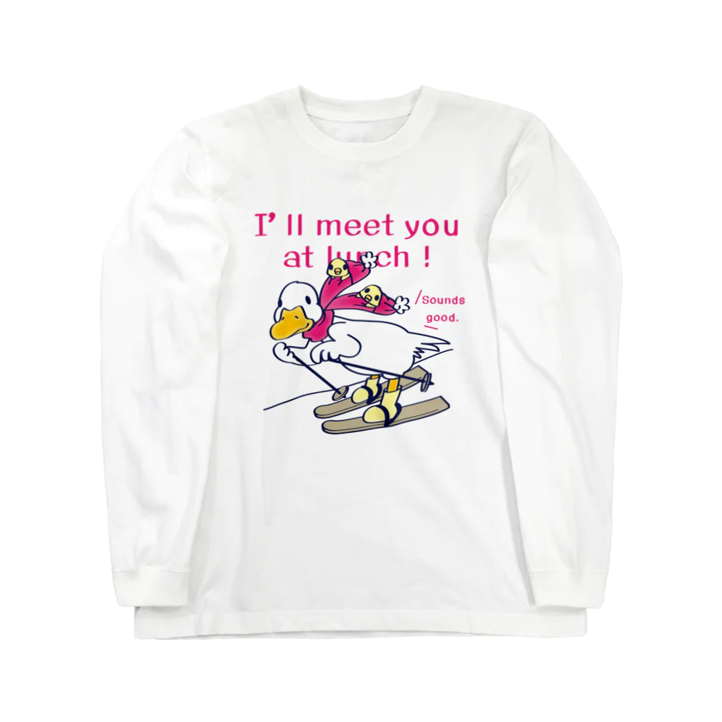 イラスト MONYAAT のCT75あひるのおひるさんのスキーＡ Long Sleeve T-Shirt