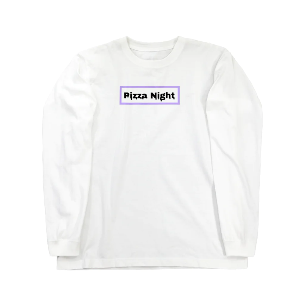 PizzaNightのPizza Night Drop Long Sleeve T-Shirt