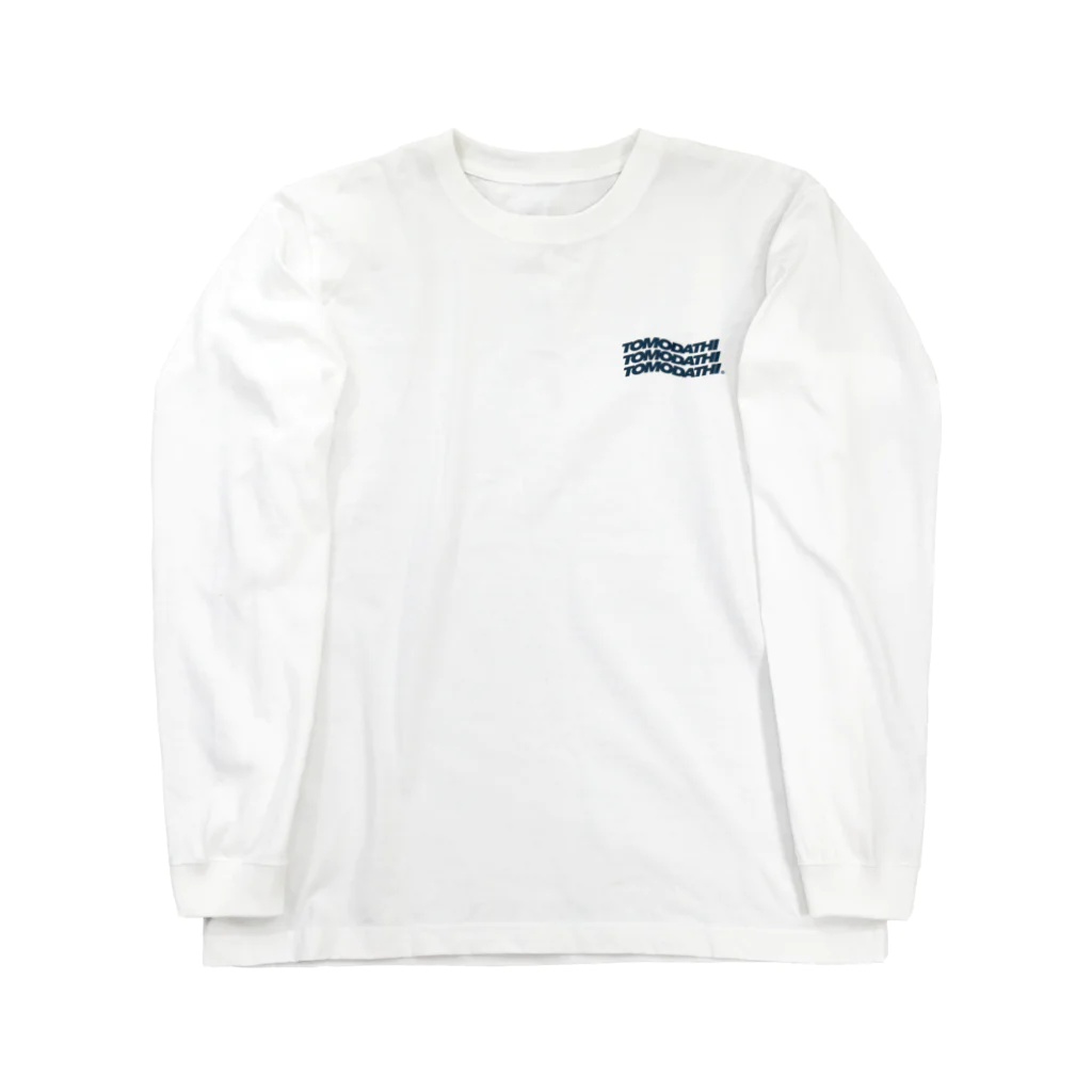 KOJI OSHIRO_WEB STOREのTOMODATHI wave WHITE×NAVY ロングスリーブTシャツ