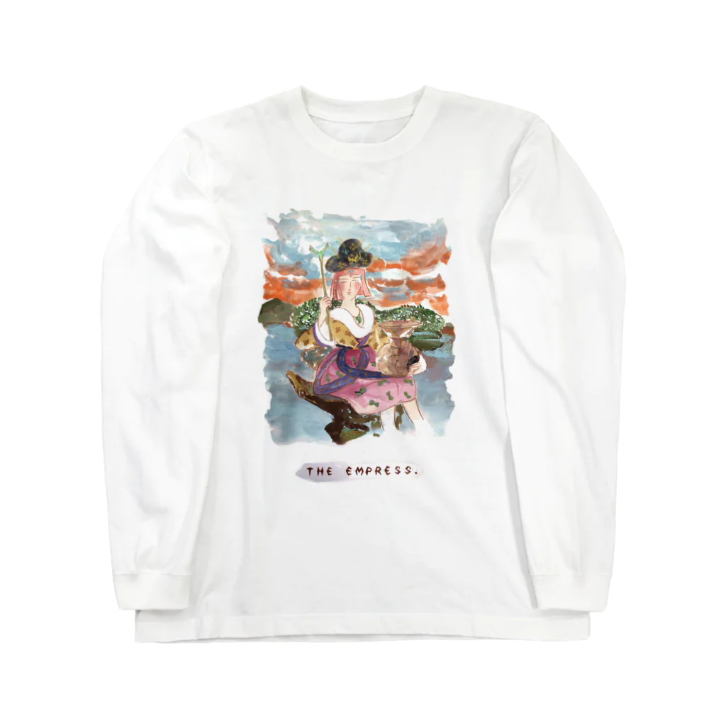 はにわのわの【タロットカード×埴輪】THE EMPRESS/女帝 Long Sleeve T-Shirt