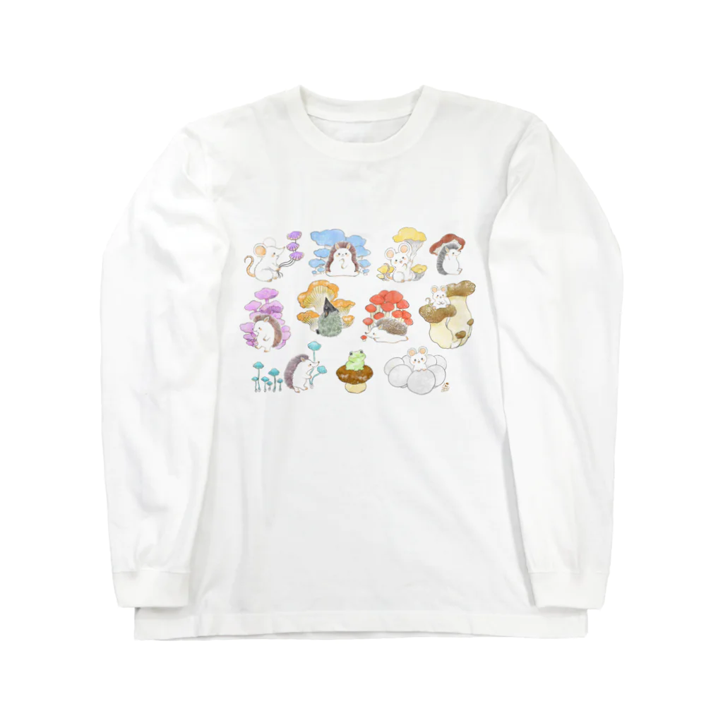 Yukie Shiratori (しらとり ゆきえ)のキノコとネズミたち Long Sleeve T-Shirt