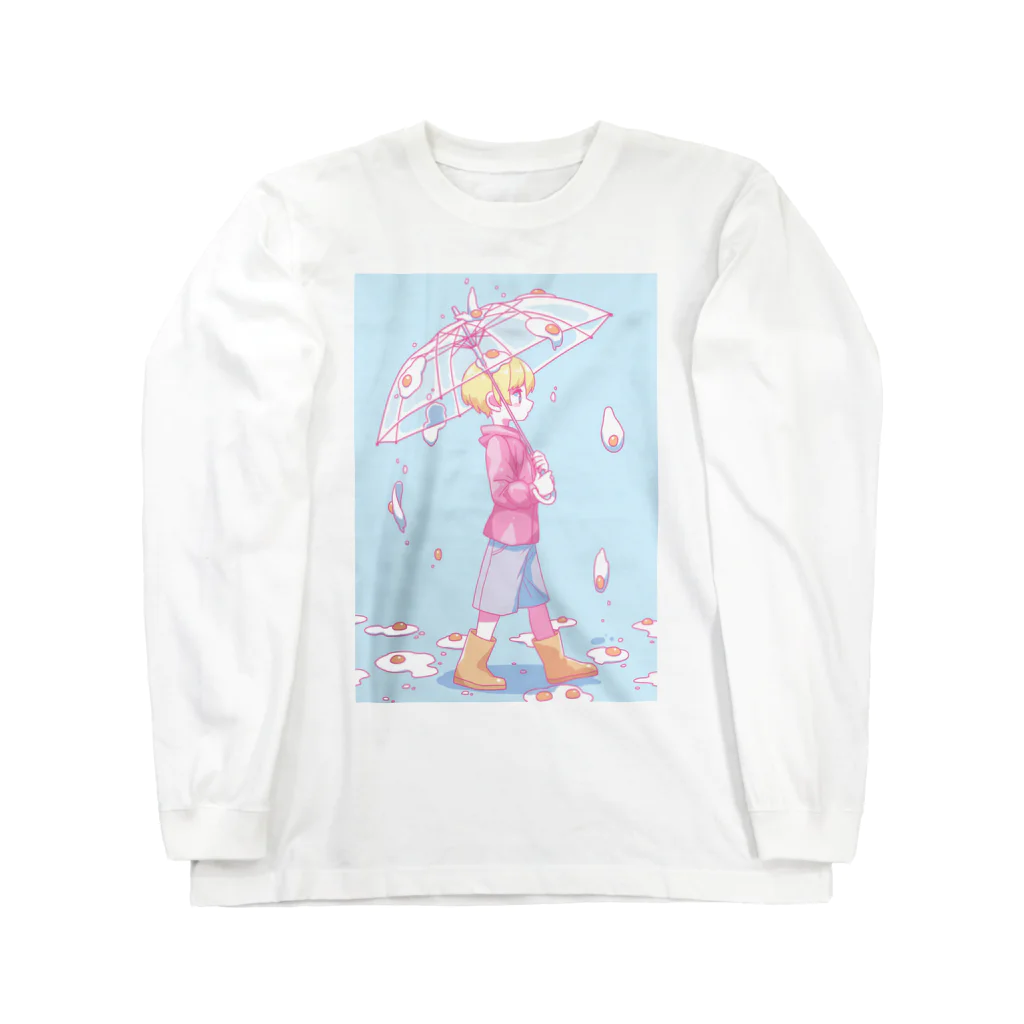 インフルエンザにだけは強い男の雨のちたまご Long Sleeve T-Shirt