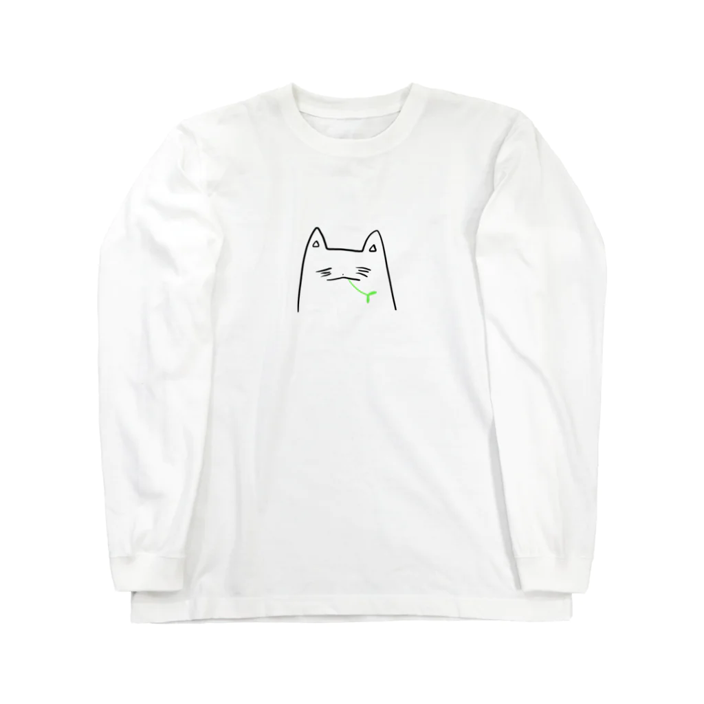 りりりのやる気のないねこ ロングスリーブTシャツ