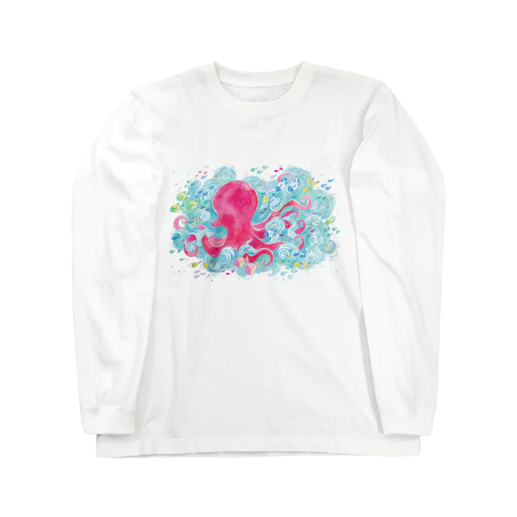 Yukie Shiratori (しらとり ゆきえ)の波乗りタコ Long Sleeve T-Shirt