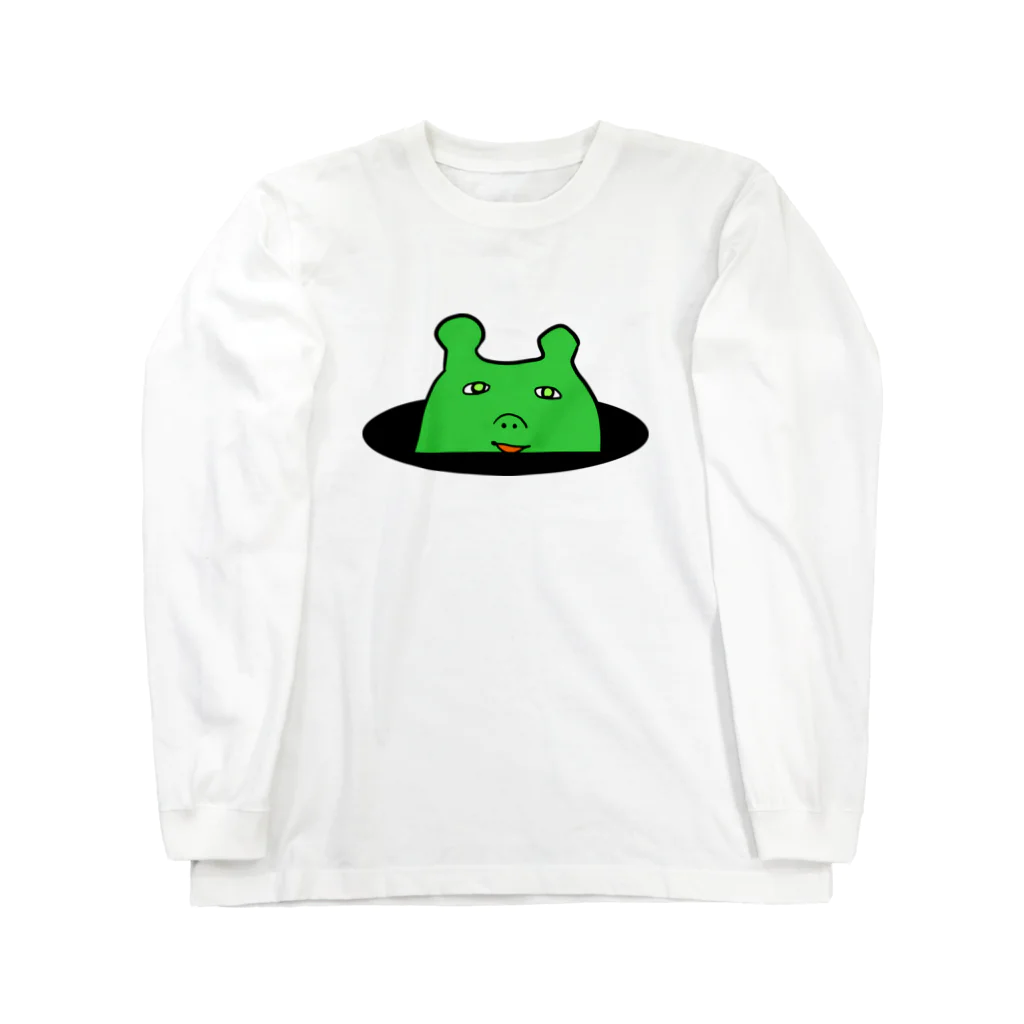 chicodeza by suzuriの見つめる不可思議な生物 Long Sleeve T-Shirt