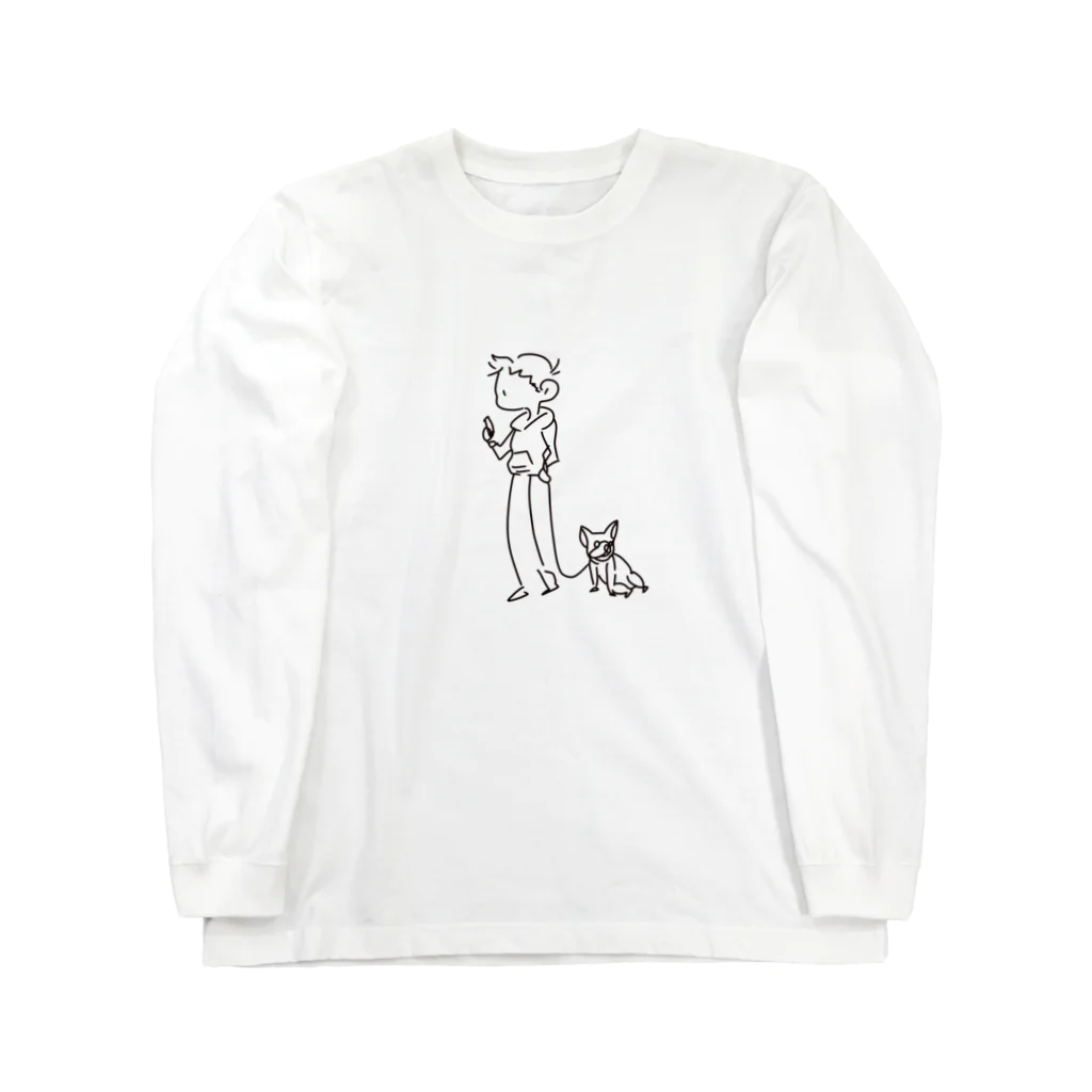 Boston ShopのDog-walking細 Long Sleeve T-Shirt