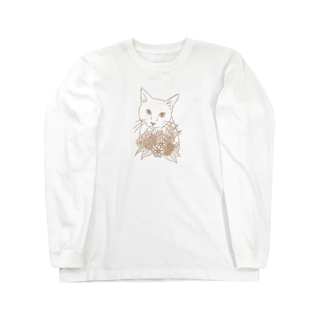 ユーナシラの花ネコ Long Sleeve T-Shirt