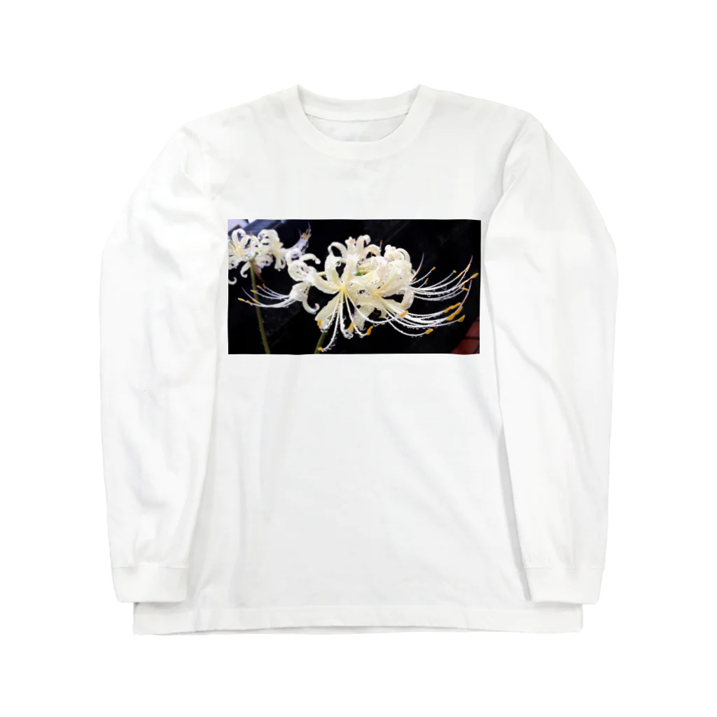 後　Nochiのヒガンバナ(白) Long Sleeve T-Shirt