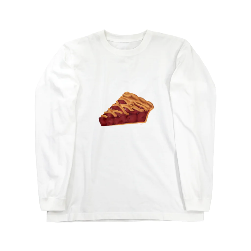 たべもの屋さんのCherry pie Long Sleeve T-Shirt