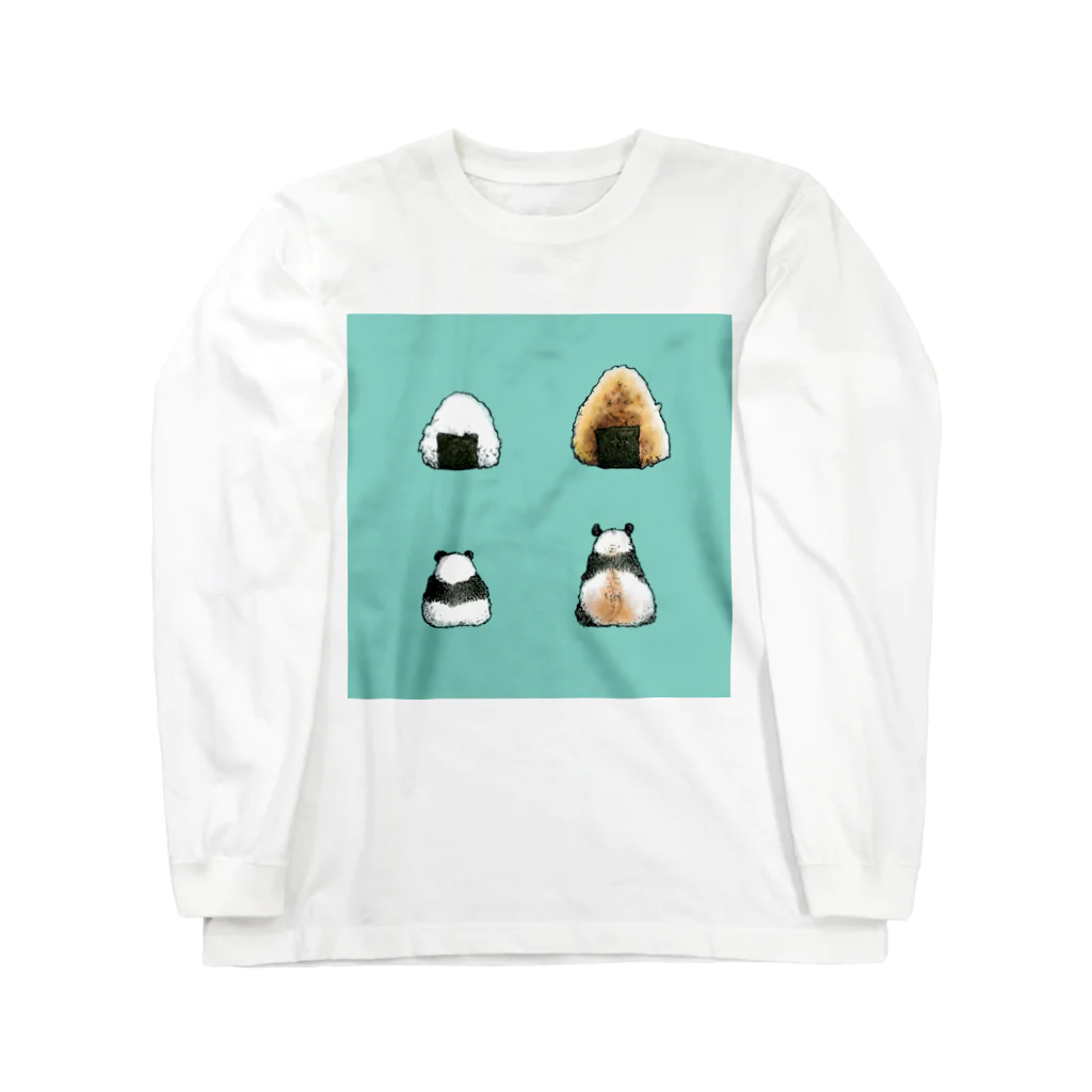 くろいもり3のおにぎりぱんだちゃんずロングスリーブTシャツ Long Sleeve T-Shirt