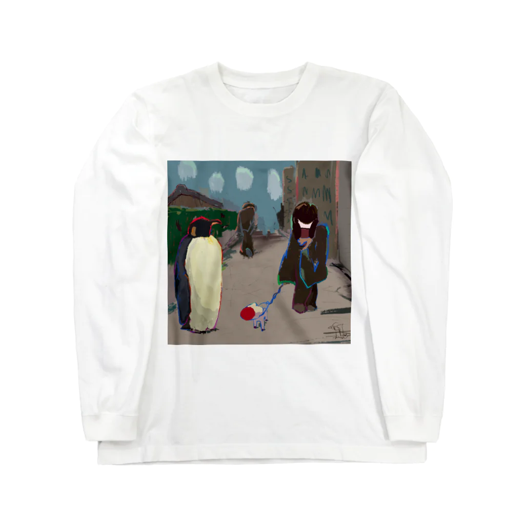 Record all my meal until 2099のペンギン風景 Long Sleeve T-Shirt