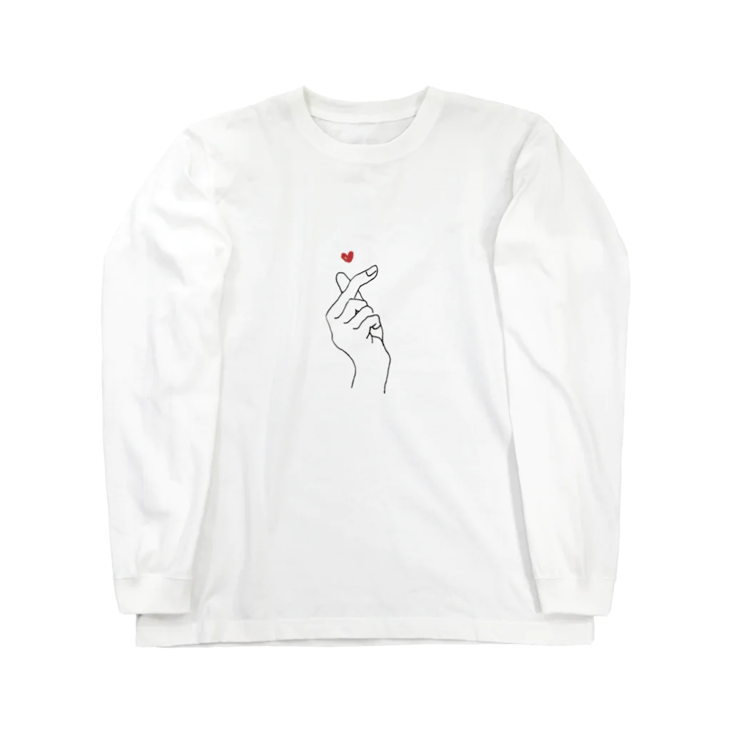 hanakooriginalのフィンガーハート Long Sleeve T-Shirt