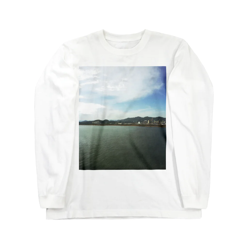 なんでもない場所のなんでもない田舎の風景「ある日の海」 Long Sleeve T-Shirt