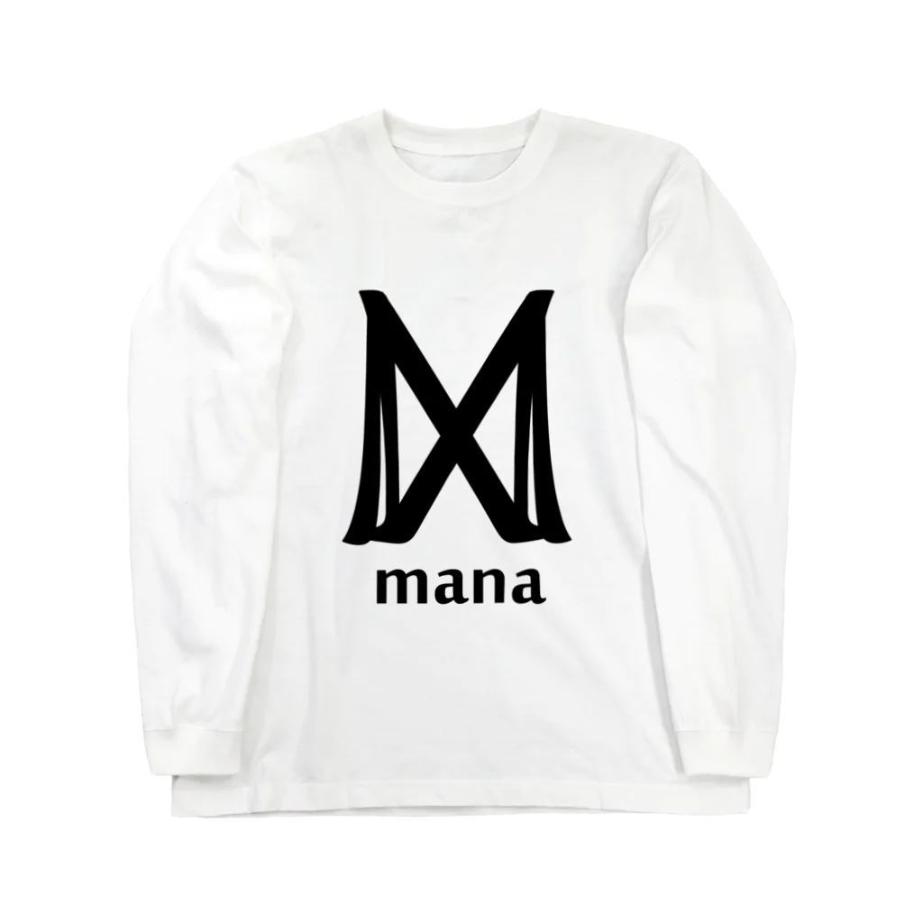 manaのmana ロングスリーブTシャツ 白 ロングスリーブTシャツ