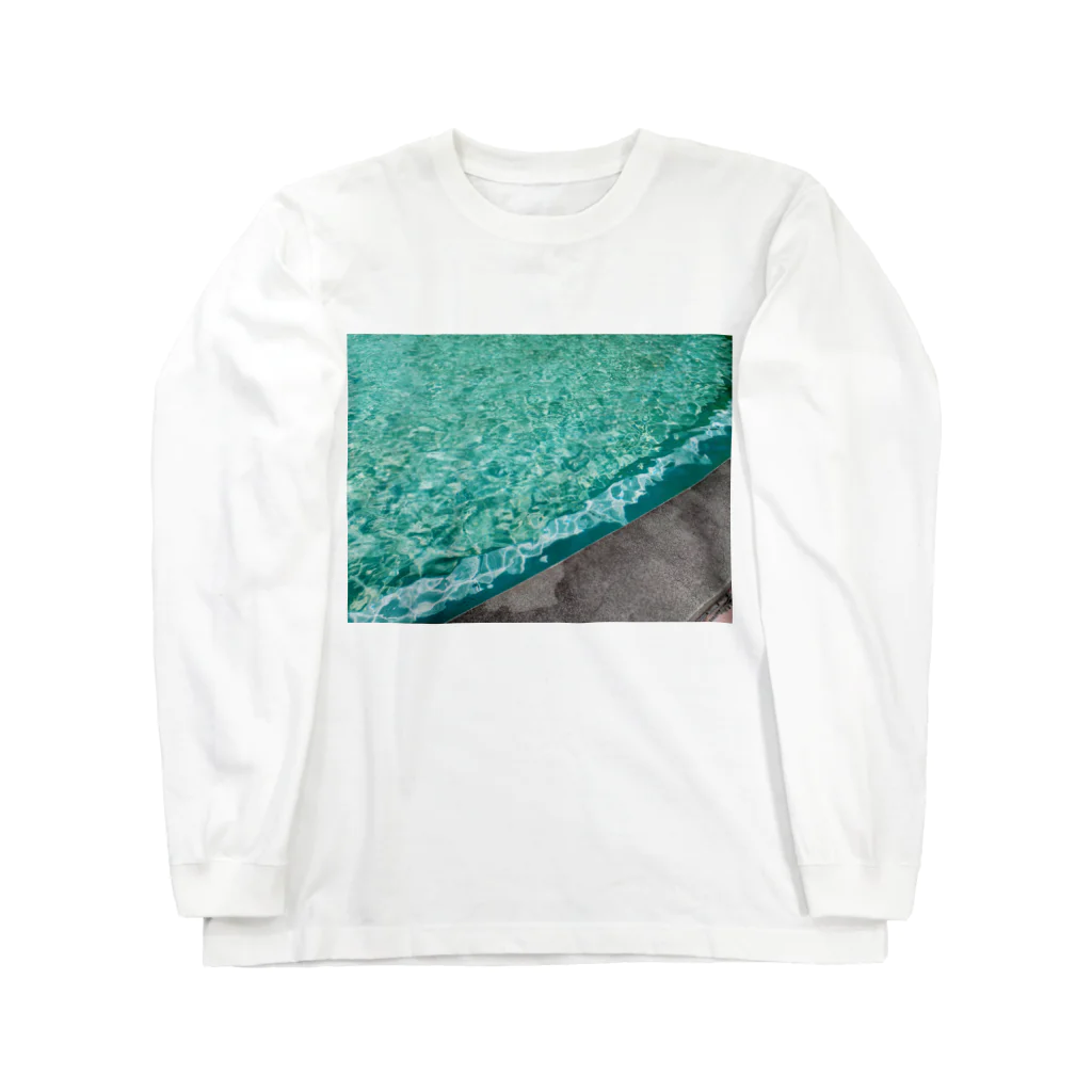 抽象画家ShizukiKagawaのみどりのふんすい Long Sleeve T-Shirt