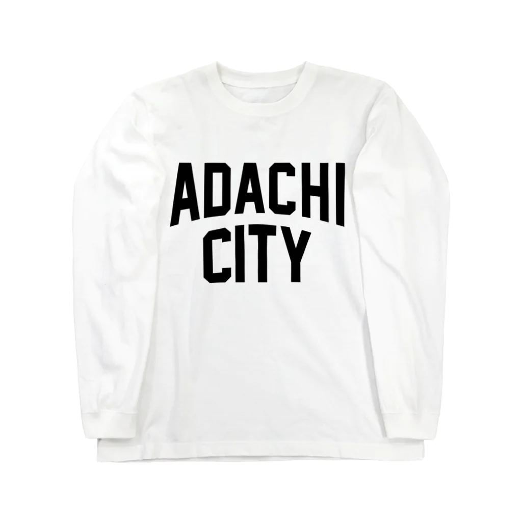 JIMOTOE Wear Local Japanの足立区 ADACHI CITY ロゴブラック　 ロングスリーブTシャツ