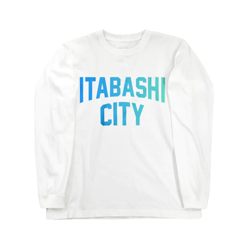 JIMOTO Wear Local Japanの板橋区 ITABASHI CITY ロゴブルー ロングスリーブTシャツ