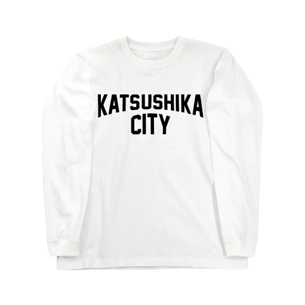 JIMOTO Wear Local Japanの葛飾区 KATSUSHIKA CITY ロゴブラック ロングスリーブTシャツ