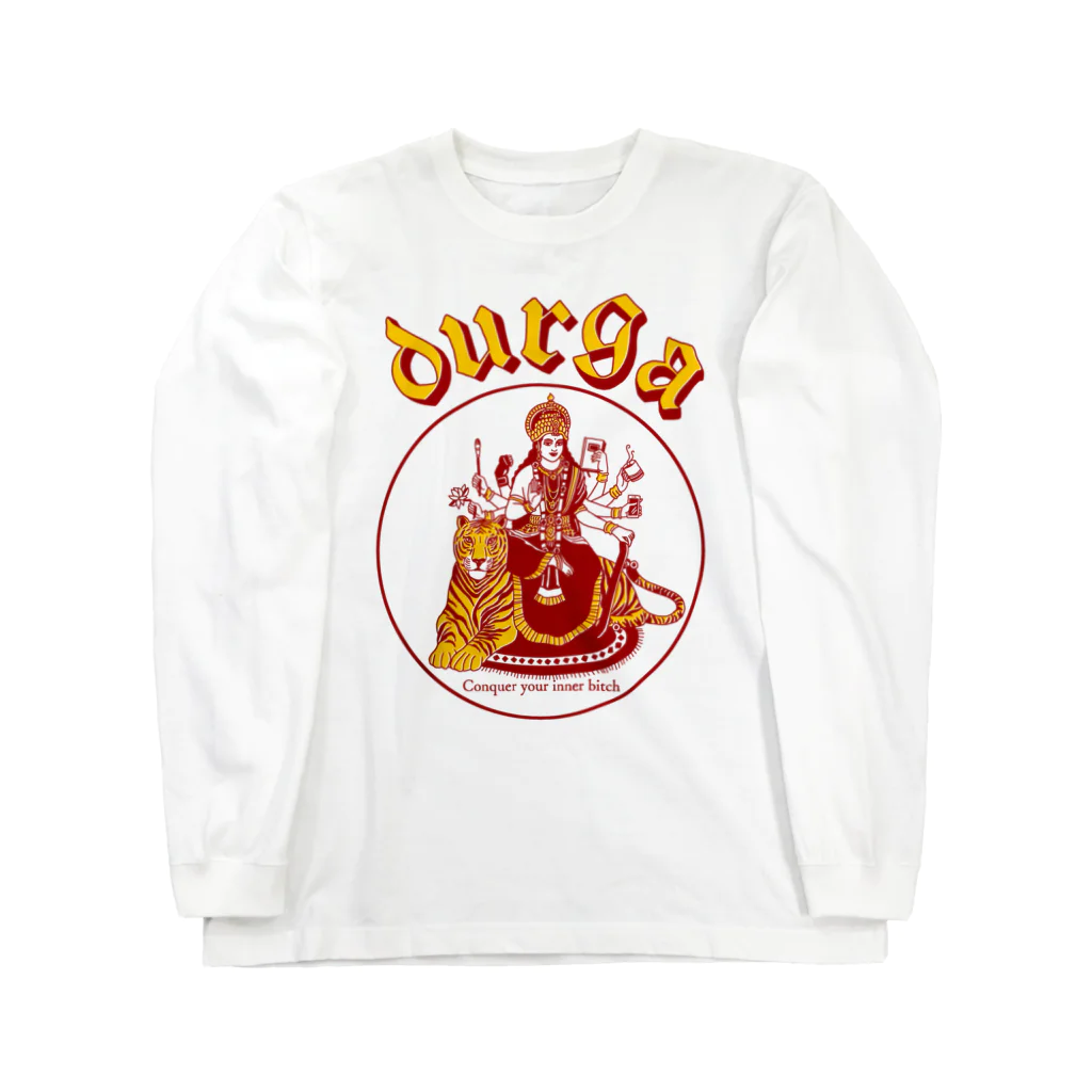 ITSUMItalkstoreのDURGA 赤×黄色（ズレ） ロングスリーブTシャツ