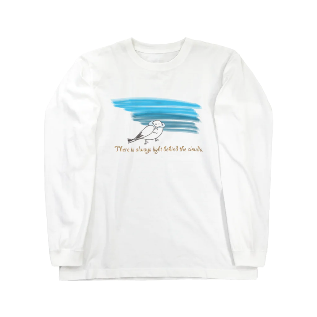 mORita工房の雲の向こうは、いつも青空 ロングスリーブTシャツ