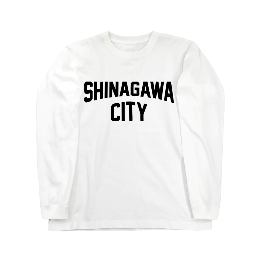 JIMOTO Wear Local Japanの品川区 SHINAGAWA CITY ロゴブラック ロングスリーブTシャツ