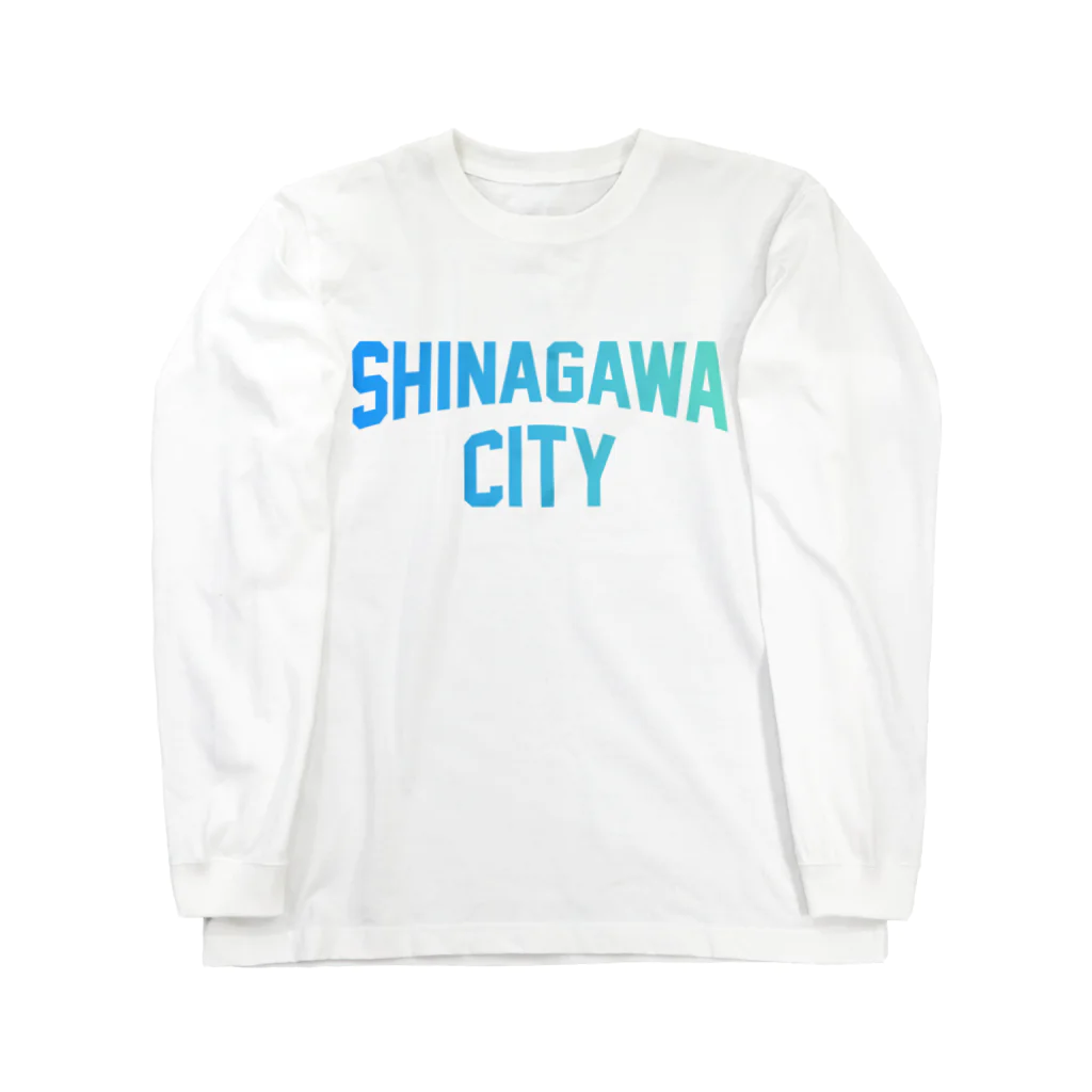 JIMOTO Wear Local Japanの品川区 SHINAGAWA CITY ロゴブルー ロングスリーブTシャツ