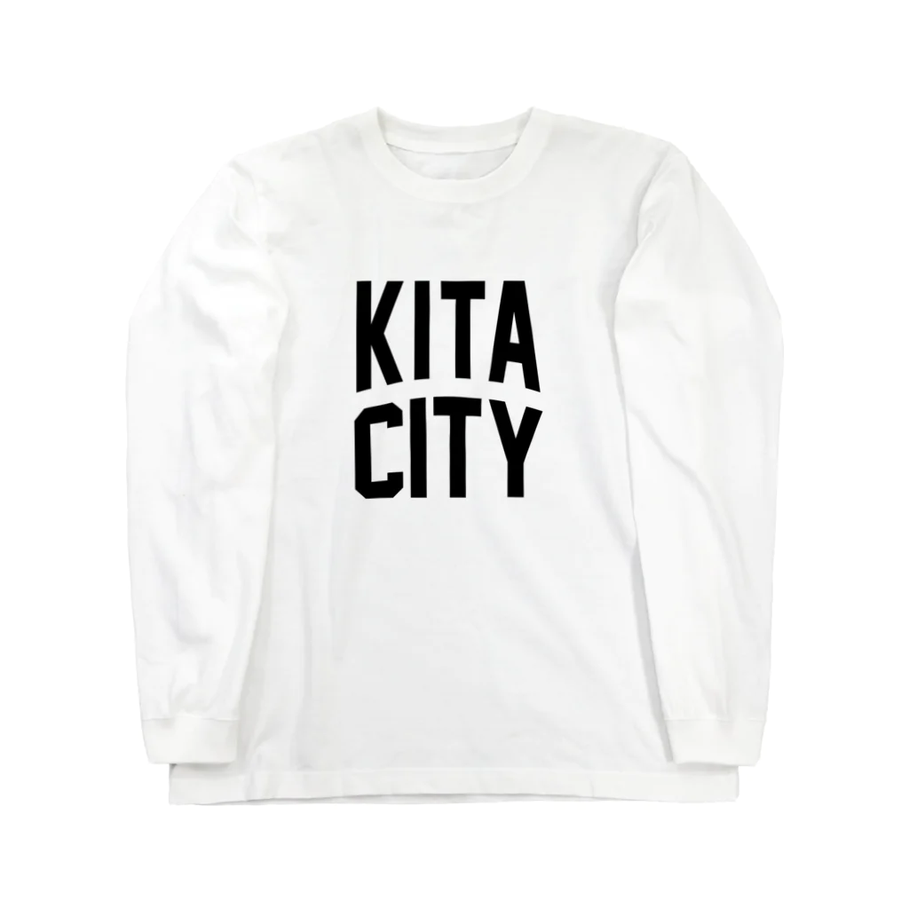 JIMOTO Wear Local Japanの北区 KITA CITY ロゴブラック ロングスリーブTシャツ