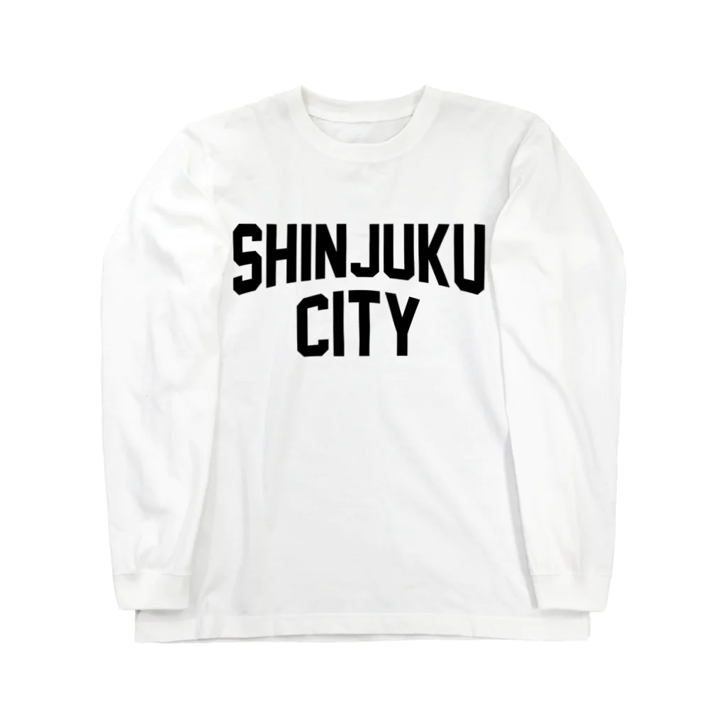 JIMOTO Wear Local Japanの新宿区 SHINJUKU CITY ロゴブラック Long Sleeve T-Shirt