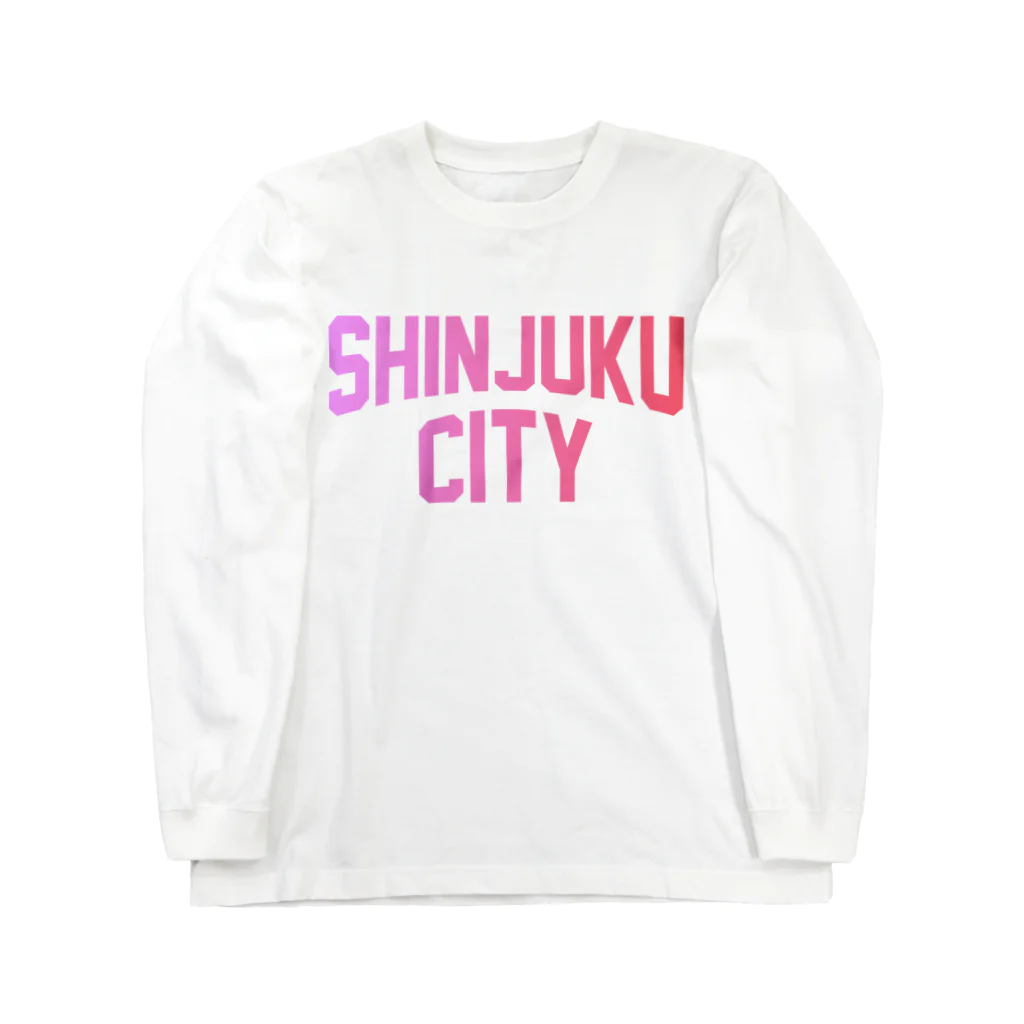 JIMOTO Wear Local Japanの新宿区 SHINJUKU CITY ロゴピンク ロングスリーブTシャツ