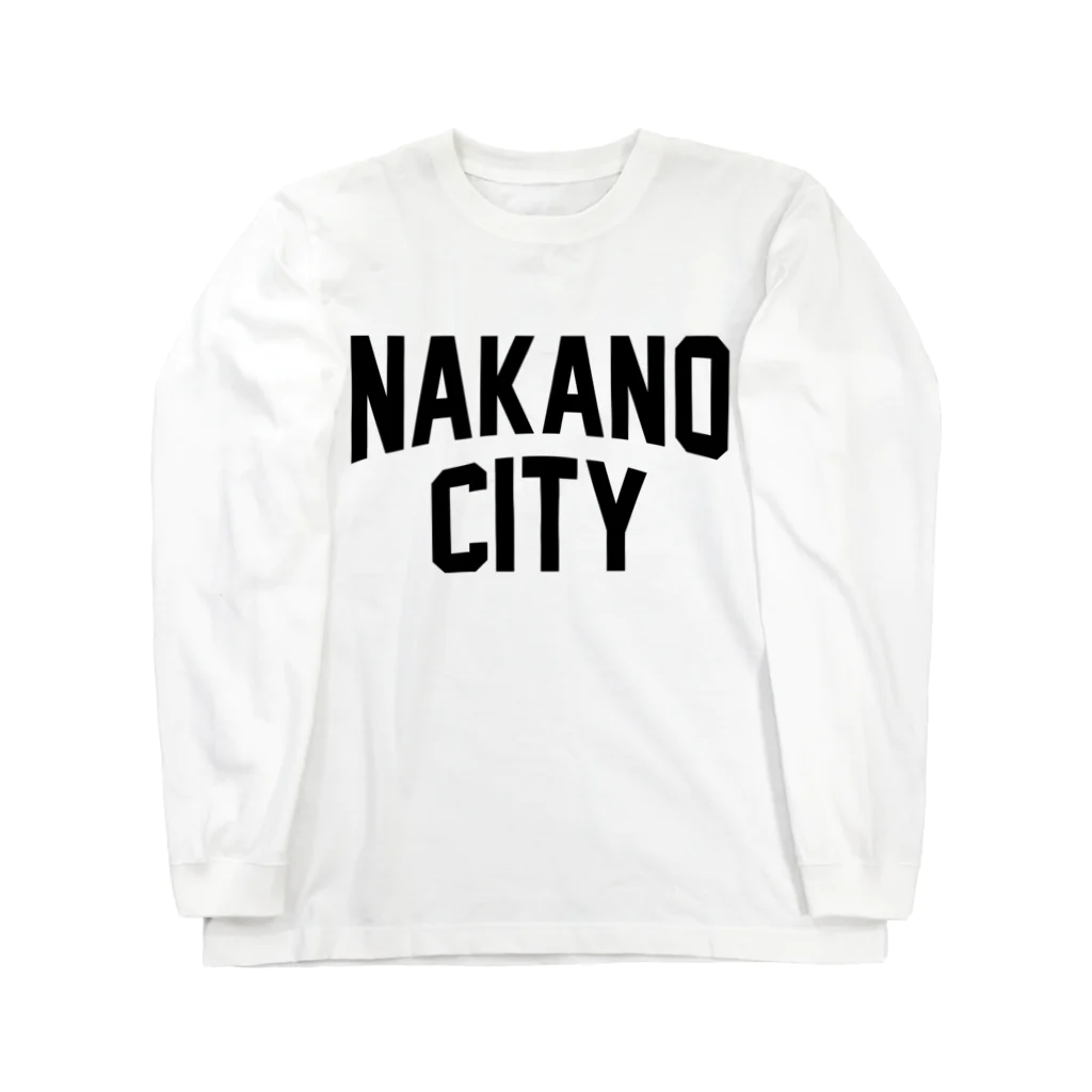 JIMOTO Wear Local Japanの中野区 NAKANO CITY ロゴブラック ロングスリーブTシャツ