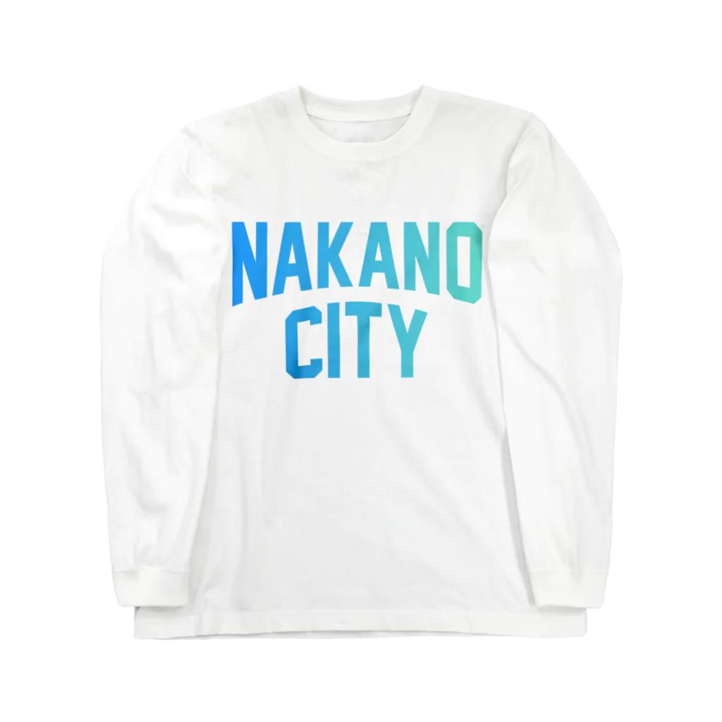 JIMOTOE Wear Local Japanの中野区 NAKANO CITY ロゴブルー ロングスリーブTシャツ