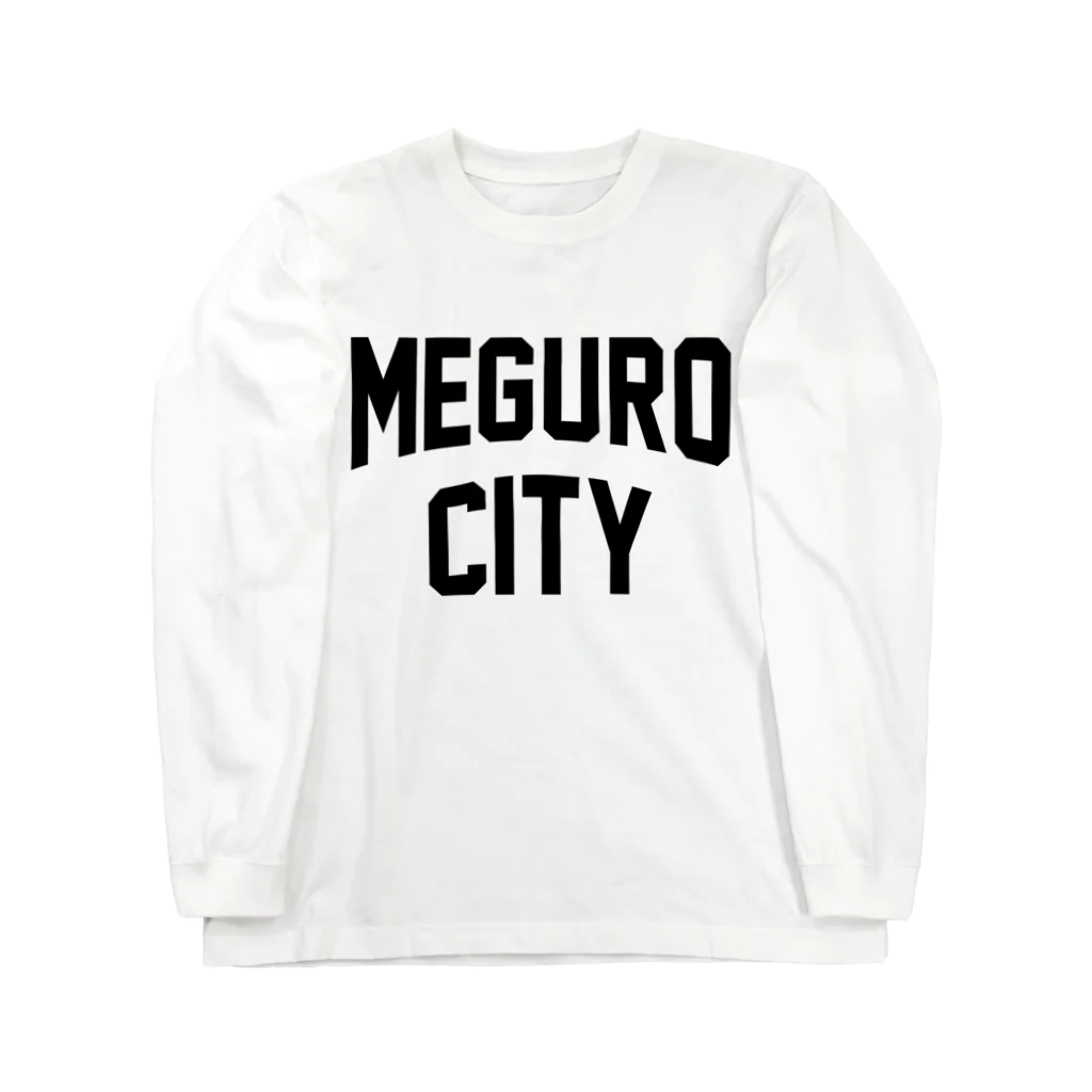 JIMOTOE Wear Local Japanの目黒区 MEGURO CITY ロゴブラック ロングスリーブTシャツ