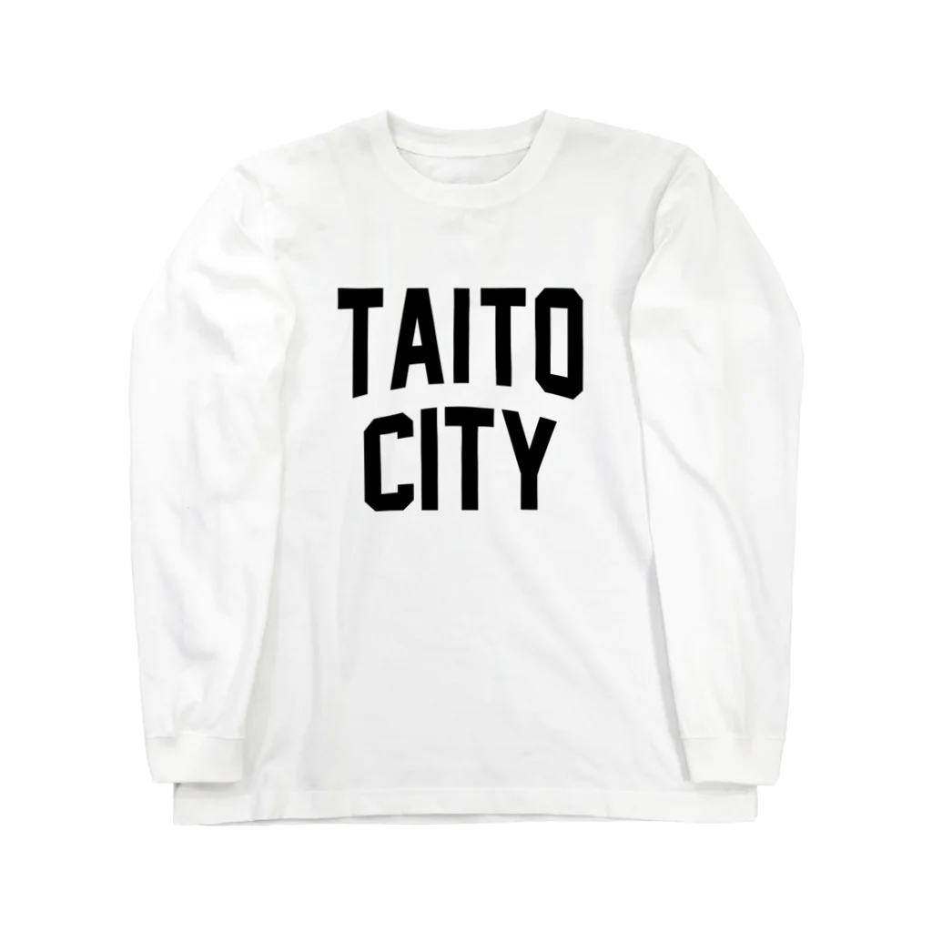 JIMOTO Wear Local Japanの台東区 TAITO WARD ロゴブラック ロングスリーブTシャツ