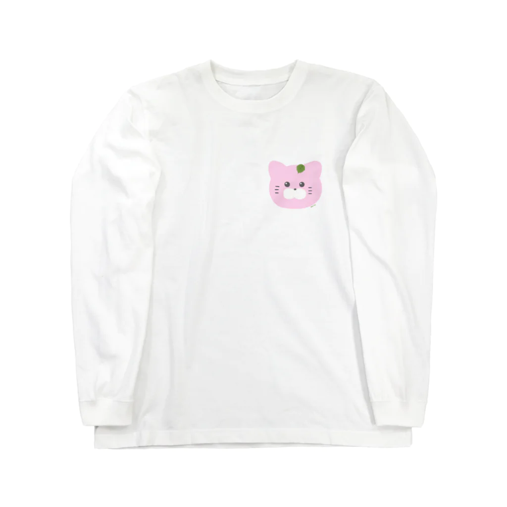 apociaoの猫の桜ちゃん(イラストver) ロングスリーブTシャツ
