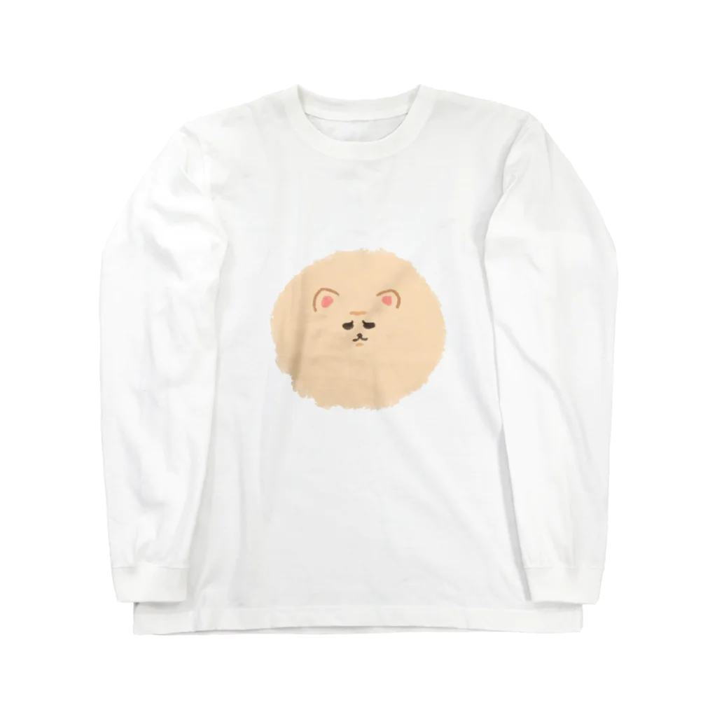 いくら丼のふえくされたポメ　薄茶 Long Sleeve T-Shirt