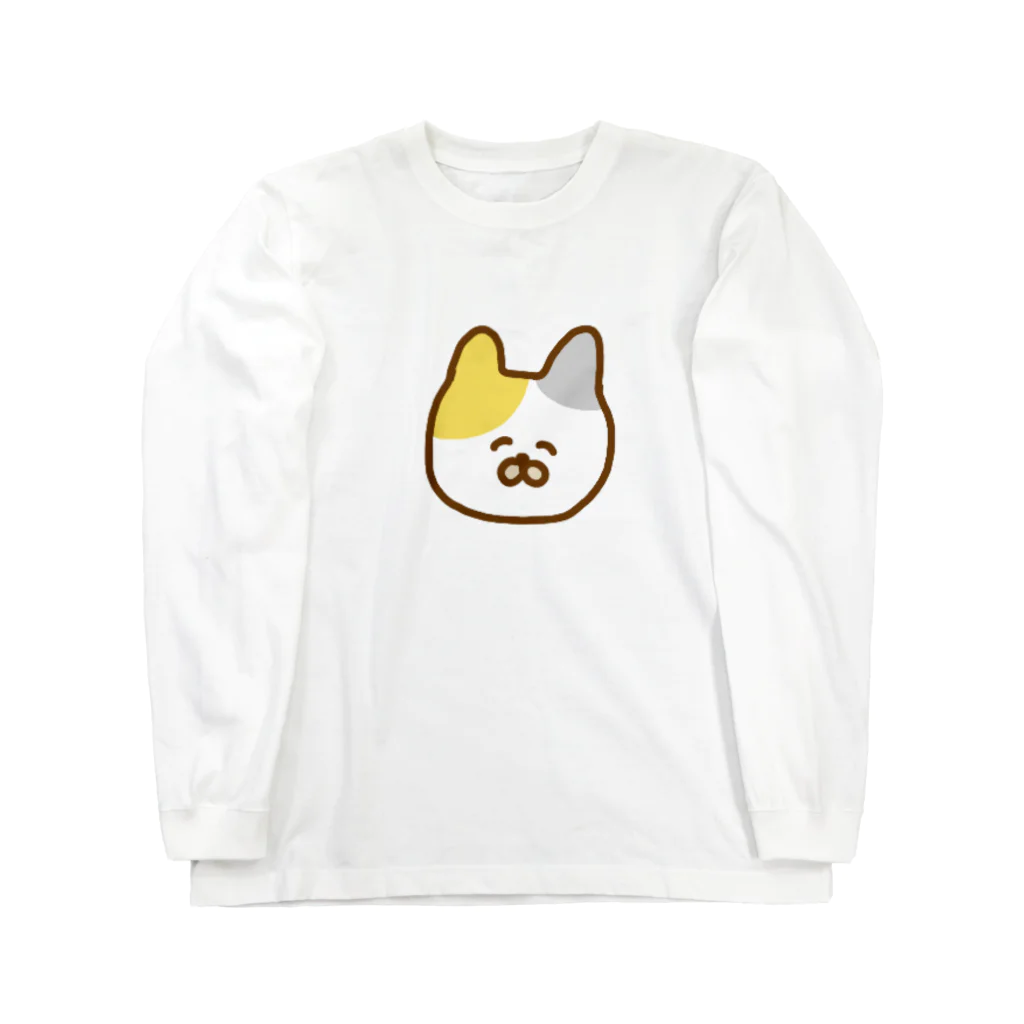 yuuhiのおみせのゆるにゃんこ(三毛猫) ロングスリーブTシャツ