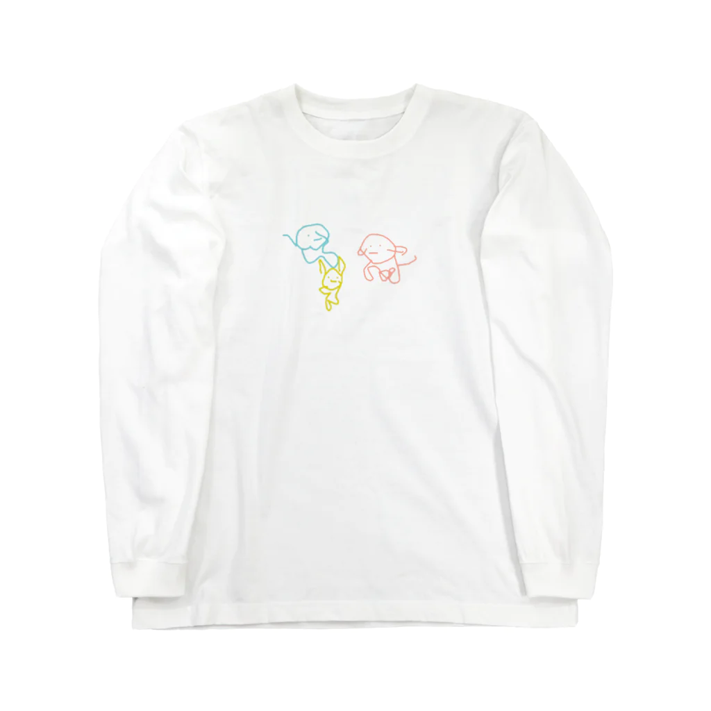 🎀〆鯖ぬ子（乞食🥺）のたのしいね ロングスリーブTシャツ