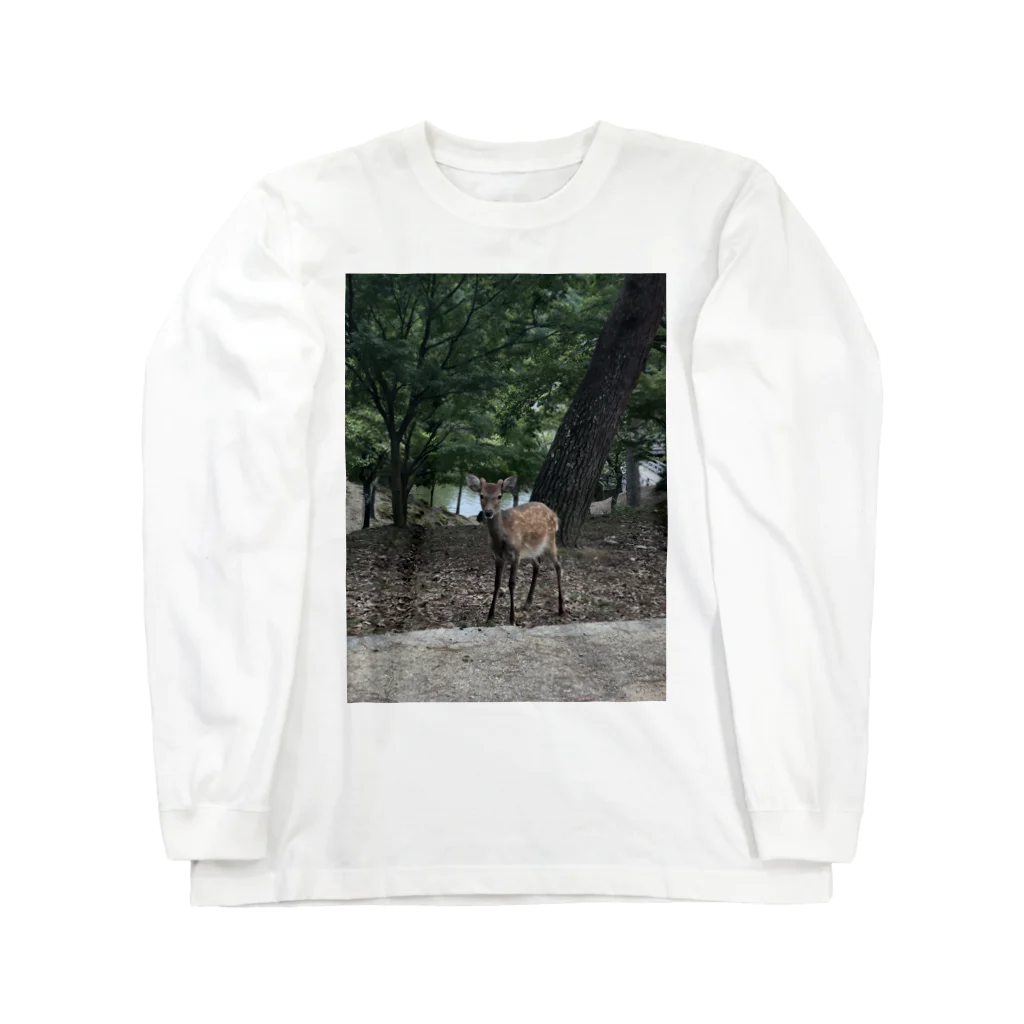 mirichan23の奈良公園の鹿さん ロングスリーブTシャツ