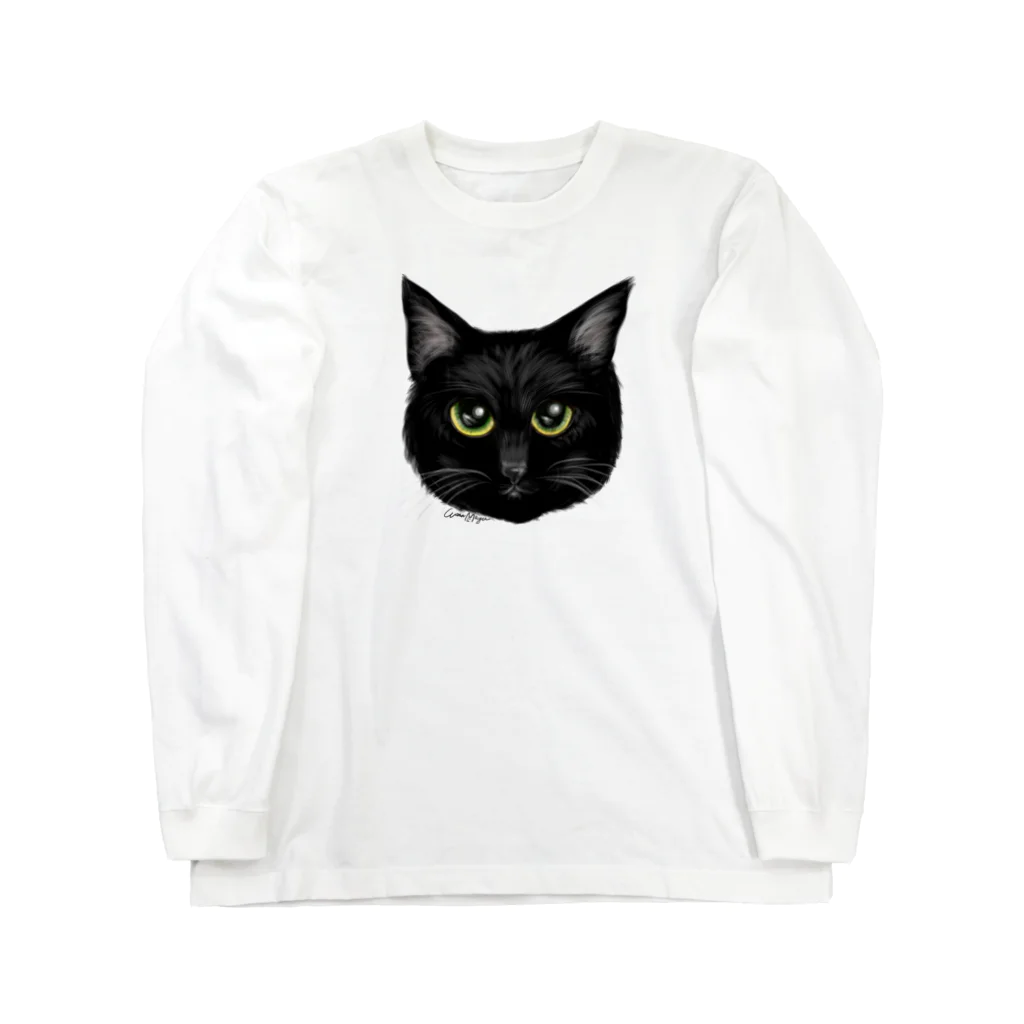 WataMayuroom☆の上目使いの黒猫 Long Sleeve T-Shirt