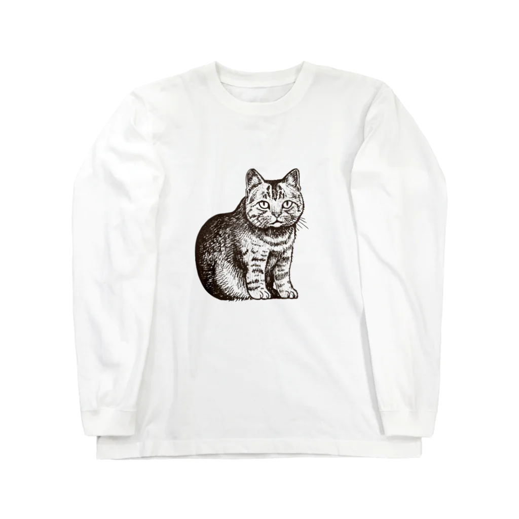 近銅さんのばあちゃん家の猫(濃色用) Long Sleeve T-Shirt