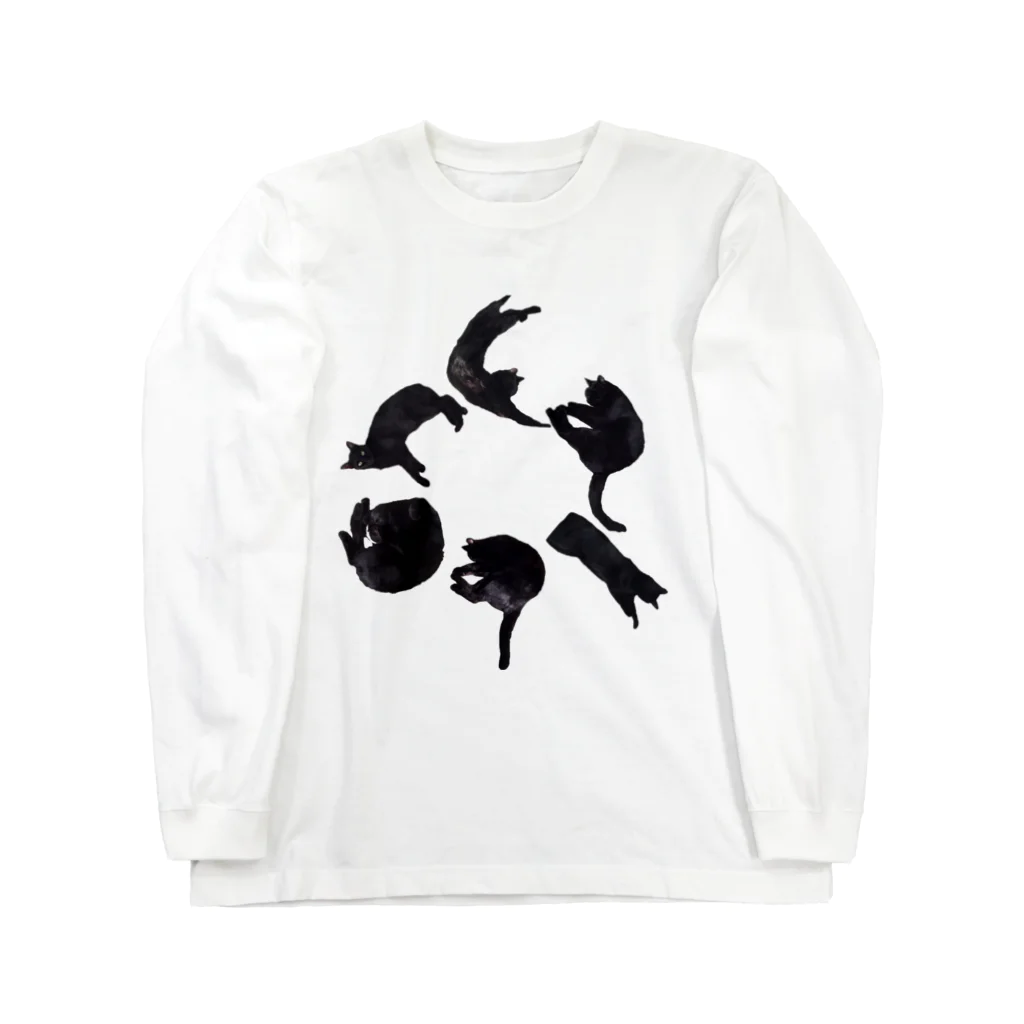 carbonbonの猫文字カーボン Long Sleeve T-Shirt