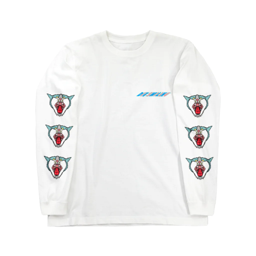 DIE SMILINGのあくびネコ Long Sleeve T-Shirt